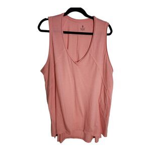 Free People FP Movement Womens Coral Sleeveless Oversized Pocket Tank Top Sz M